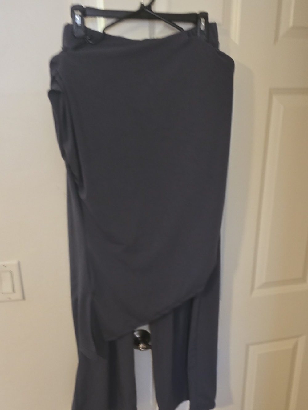 Asymmetric Shirt W Matching Pants- Charcoal Gray
